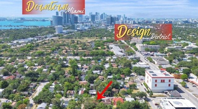 bird's eye view featuring a view of city