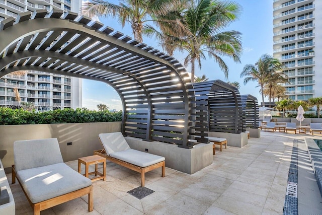 view of patio / terrace with a pergola