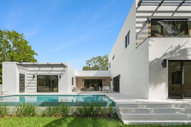 11150 Griffing Blvd, Biscayne Park, FL 33161 - back of property featuring an outdoor pool and a patio area