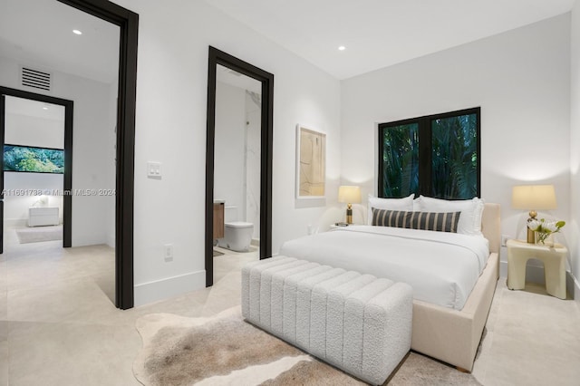 11150 Griffing Blvd, Biscayne Park, FL 33161 - carpeted bedroom featuring recessed lighting, baseboards, and ensuite bathroom