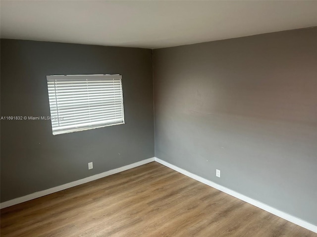 empty room featuring light hardwood / wood-style flooring