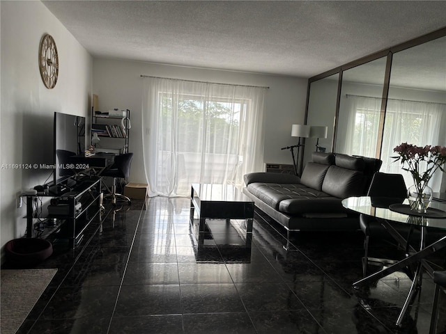 1395 NE 167th St Unit 315, Miami, FL 33162 - living area with a textured ceiling