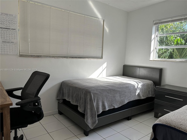 view of tiled bedroom