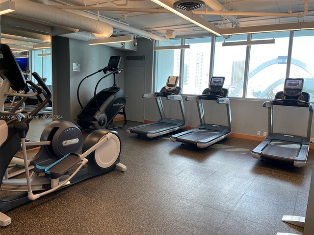 view of workout area