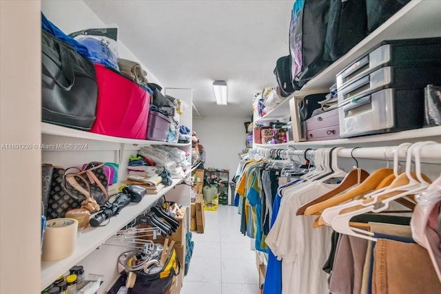 view of walk in closet