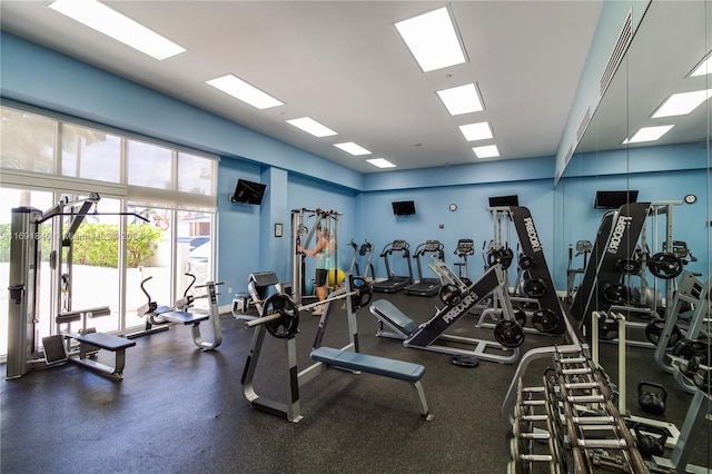 view of exercise room