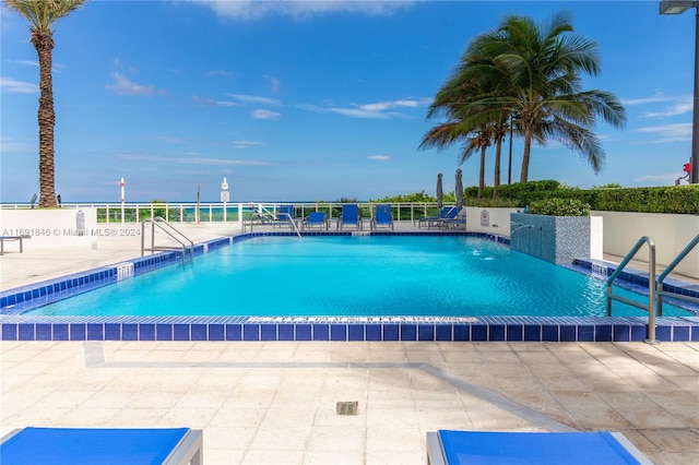 view of pool with a patio