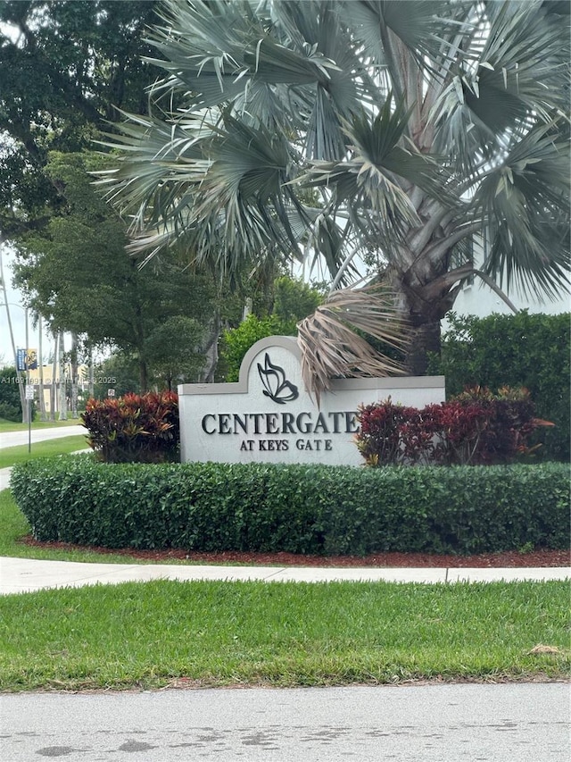 view of community sign