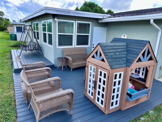 view of wooden terrace