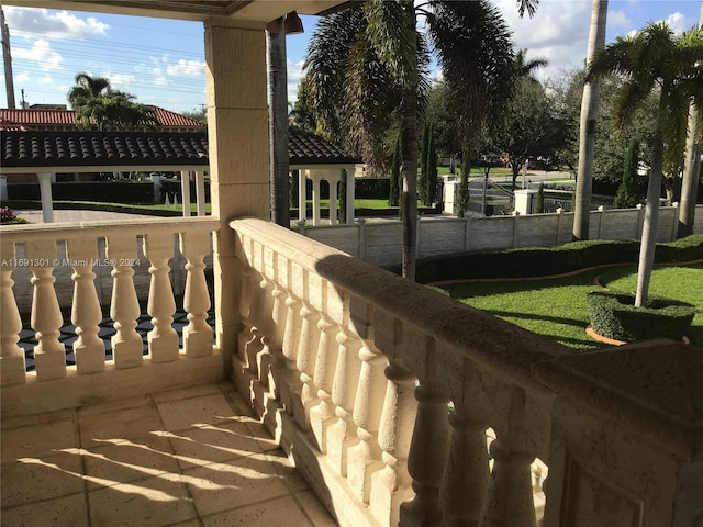 view of balcony