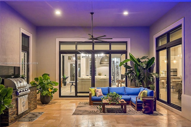 view of patio featuring an outdoor hangout area