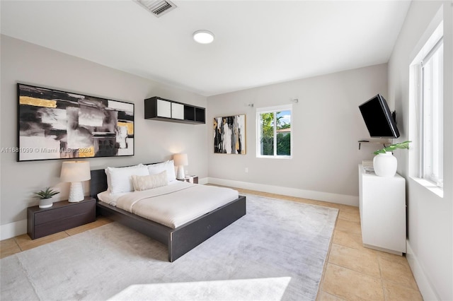 view of tiled bedroom