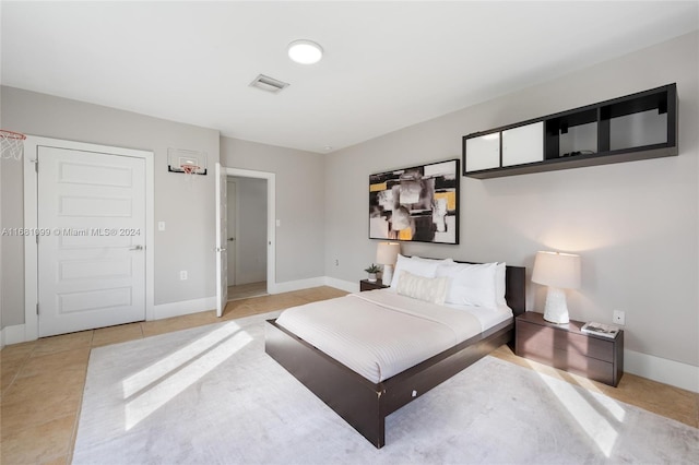 view of tiled bedroom