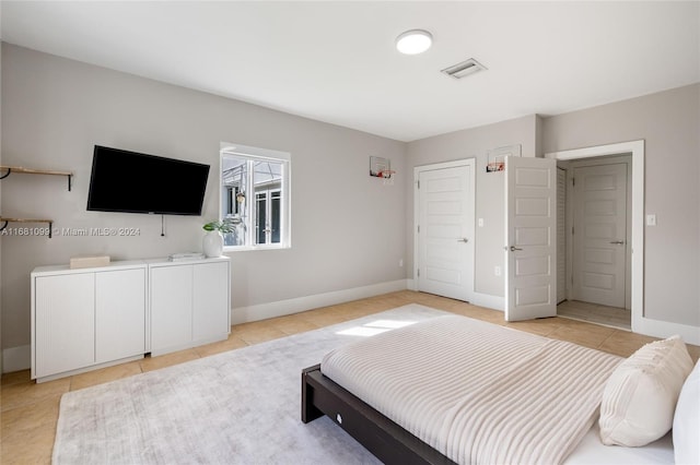 view of tiled bedroom