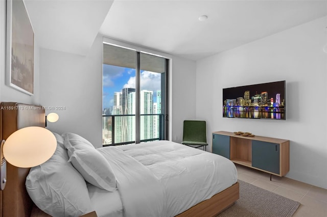 view of tiled bedroom