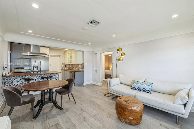 dining area featuring light hardwood / wood-style flooring