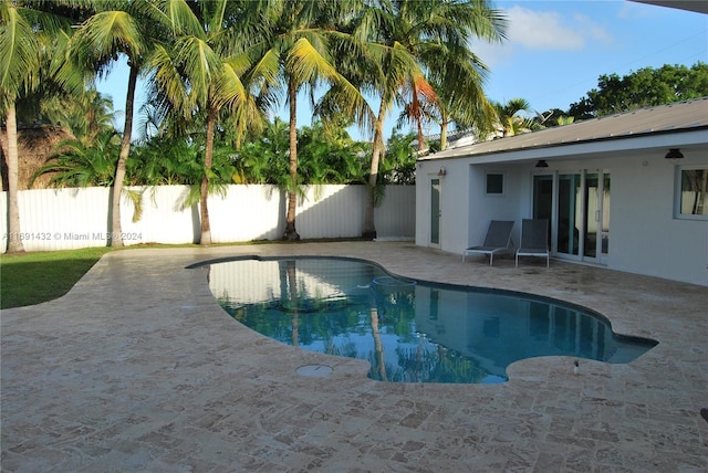 view of pool with a patio