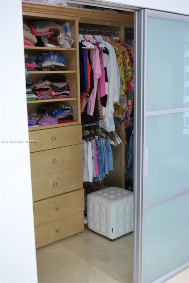 view of closet