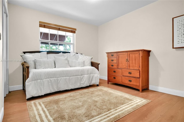 bedroom featuring light hardwood / wood-style flooring