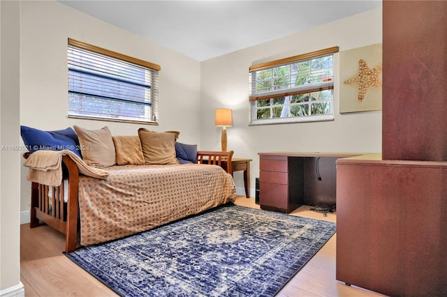 interior space with light hardwood / wood-style floors