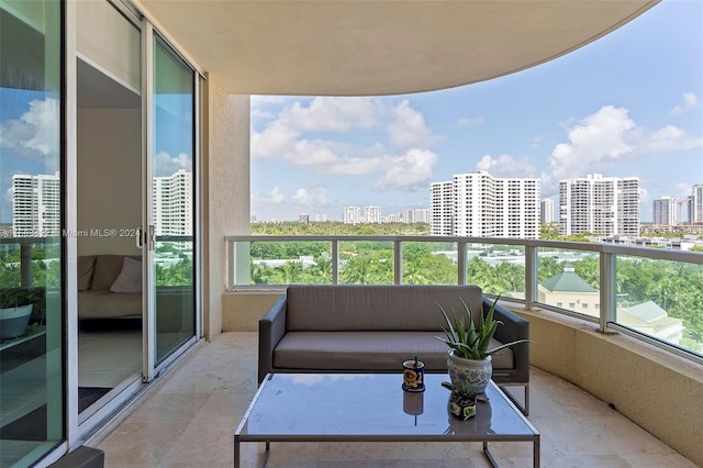 balcony with an outdoor living space