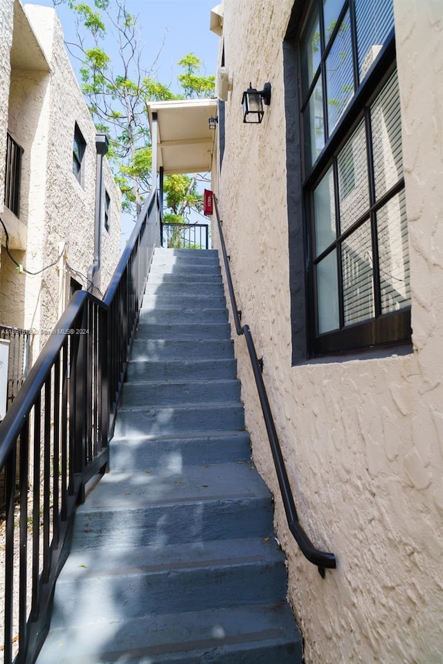 view of stairway