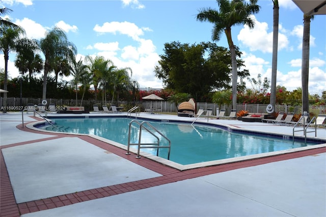 view of pool with a patio area