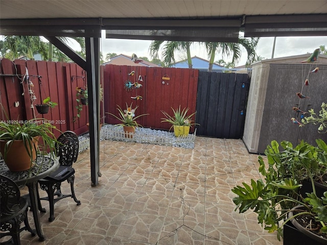 view of patio / terrace with fence