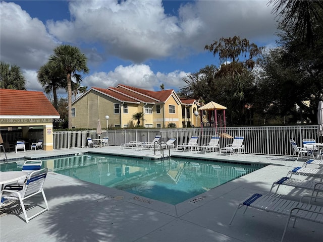 view of pool with a patio