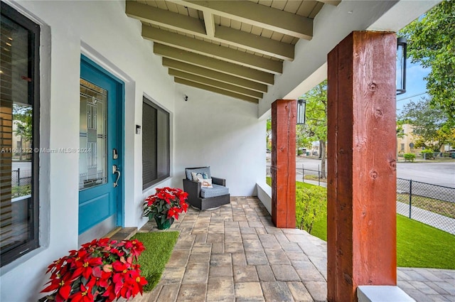 view of patio / terrace with a porch