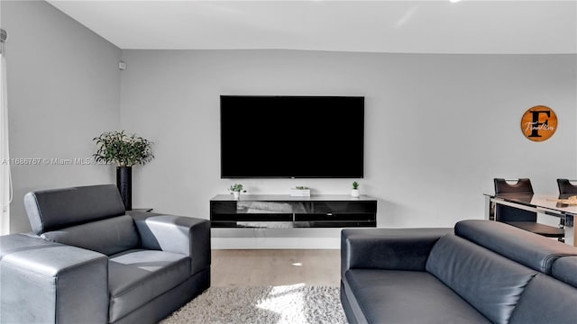 living room with hardwood / wood-style flooring