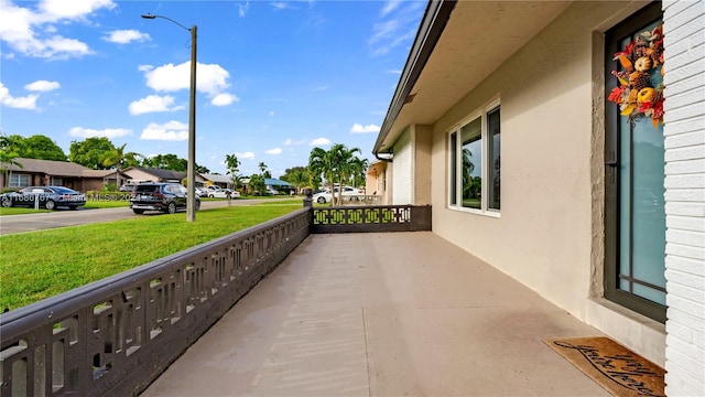 exterior space featuring covered porch