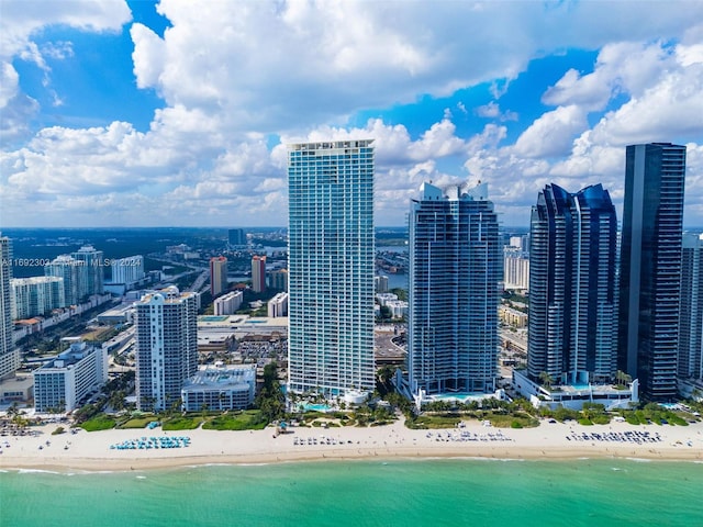 property's view of city with a beach view and a water view