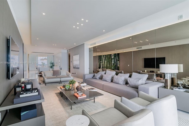 16901 Collins Ave Unit 1503, Sunny Isles Beach, FL 33160 - living area featuring recessed lighting and wallpapered walls