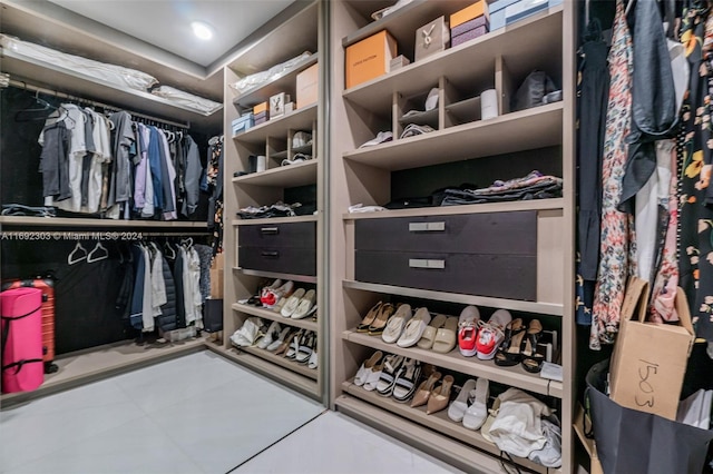 view of walk in closet