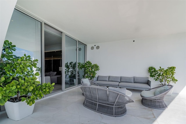 view of patio / terrace featuring an outdoor living space