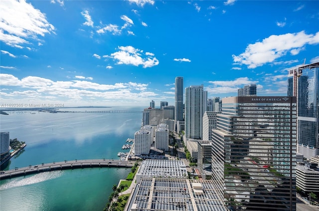 property's view of city with a water view