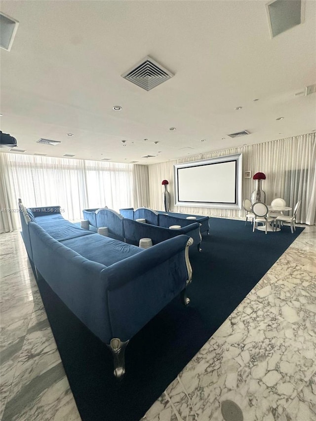 495 Brickell Ave Unit 4103, Miami, FL 33131 - cinema room with marble finish flooring