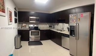 kitchen with sink, backsplash, and appliances with stainless steel finishes