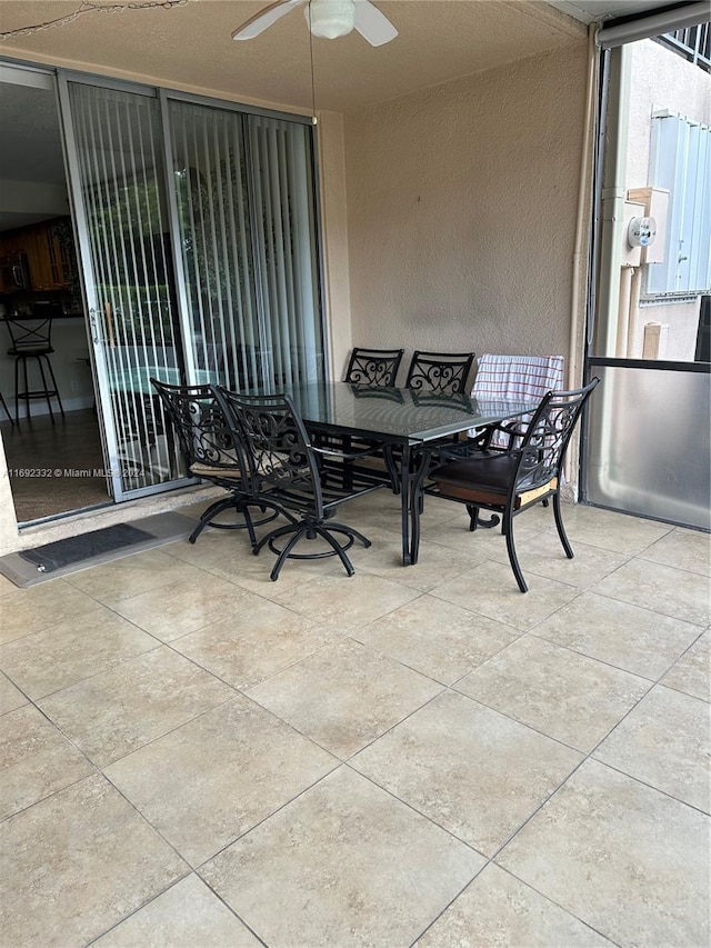 view of patio / terrace with ceiling fan