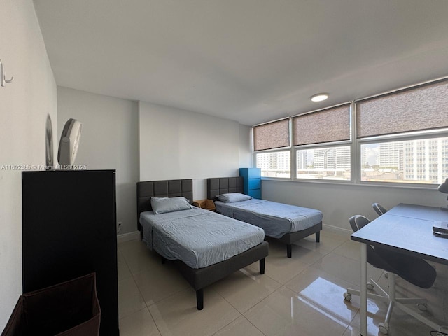 view of tiled bedroom