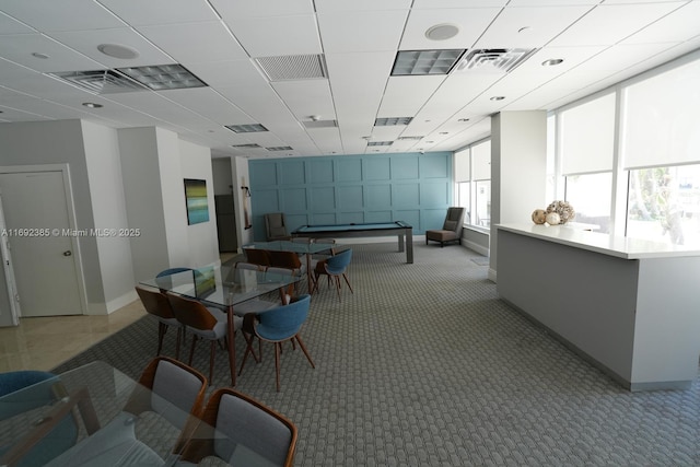 209 N Fort Lauderdale Beach Blvd Unit 7D, Fort Lauderdale, FL 33304 - dining room with light colored carpet, baseboards, and billiards