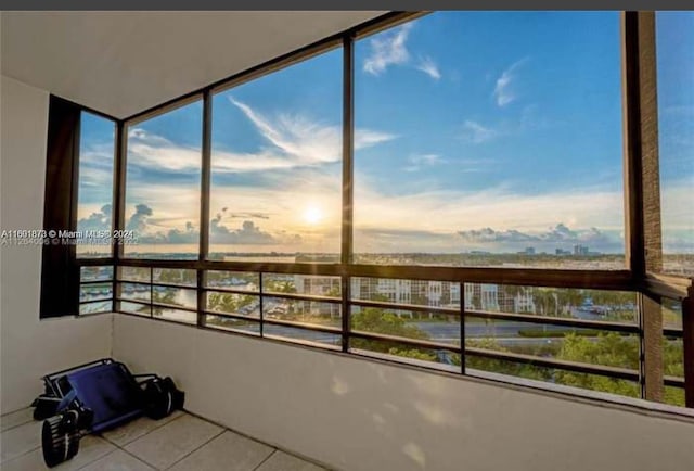 unfurnished sunroom with plenty of natural light