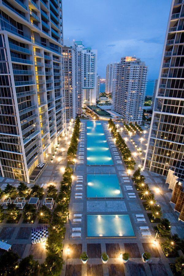 465 E Brickell Ave Unit 5305, Miami, FL 33131 - view of swimming pool featuring a city view