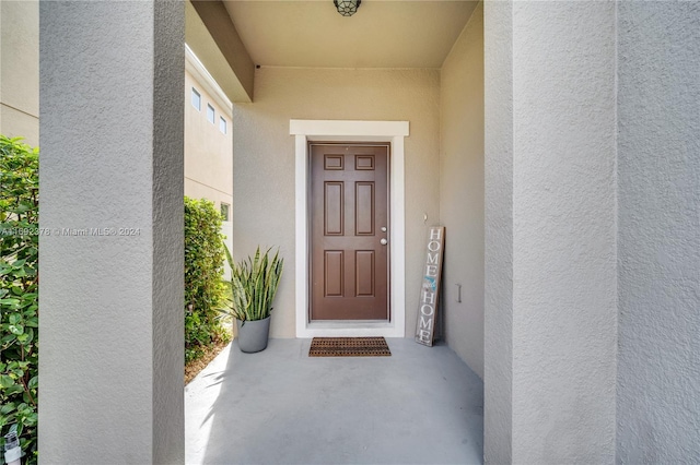 view of doorway to property