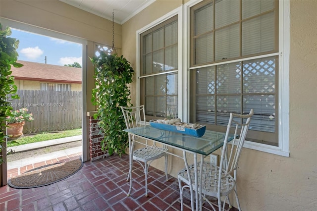 view of sunroom