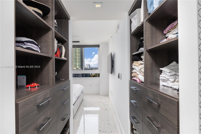 view of walk in closet