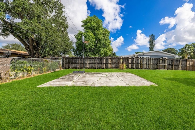 view of yard featuring a patio area