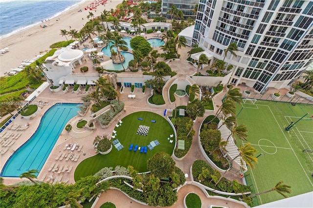18101 Collins Ave Unit 1502, Sunny Isles Beach, FL 33160 - bird's eye view of a pool and expansive coastline