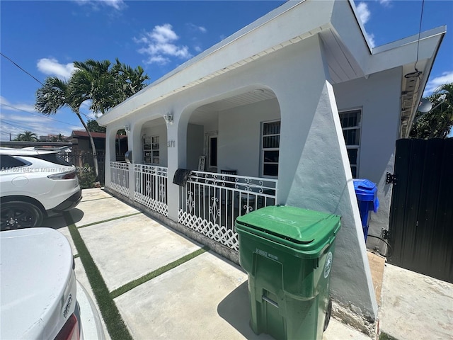 view of patio with covered porch